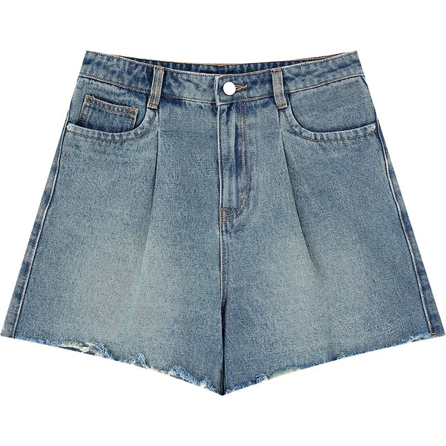 Short en jean amincissant taille haute