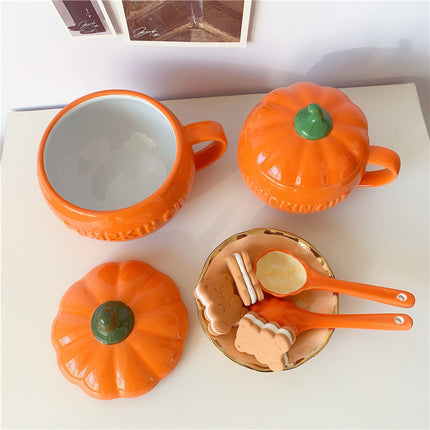 Ceramic Breakfast Couple Pumpkin Cups - Wnkrs