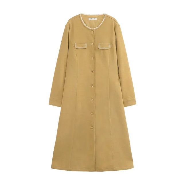 Robe pull élégante en tricot à col en V