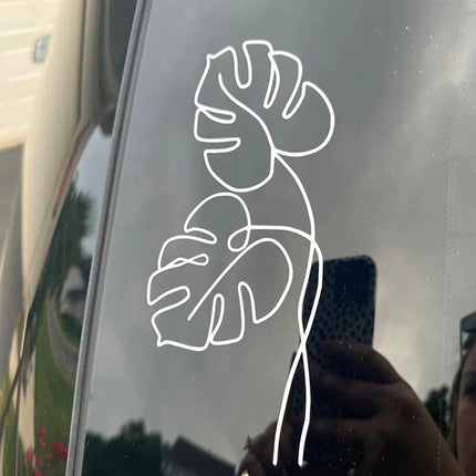 Chic Monstera Leaf Vinyl Decal - Wnkrs