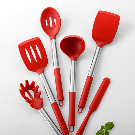 Silicone Kitchenware Set With Stainless Steel Tube Handle - Wnkrs