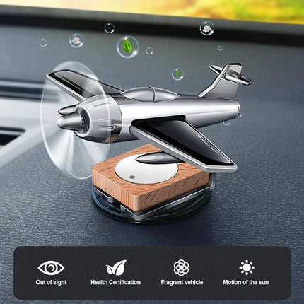 Solar-Powered Aircraft Car Air Freshener and Ornament - Wnkrs