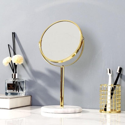 Natural Marble 360 Rotating Makeup Vanity Mirror