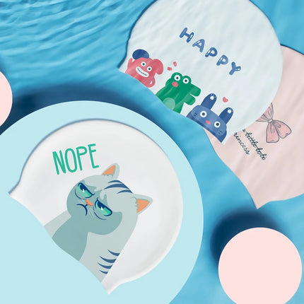 Bonnet de bain unisexe en silicone avec protection auditive : coloré et étanche