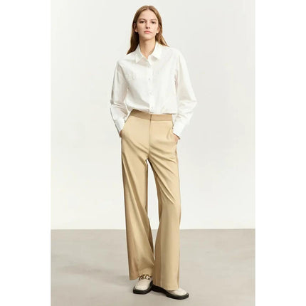 Pantalones casuales de pierna ancha para mujer