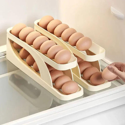 Soporte para huevos con desplazamiento automático