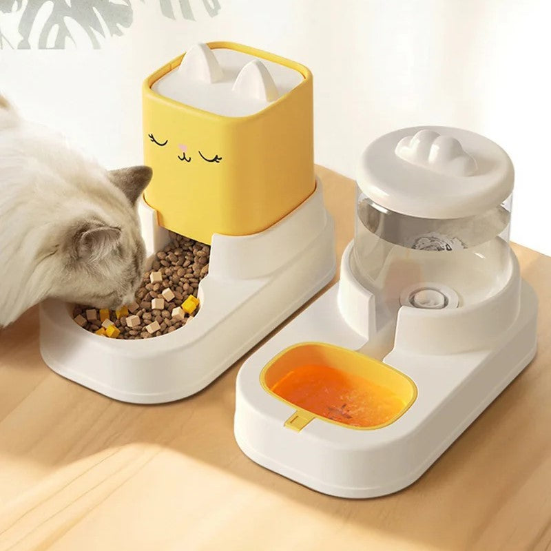 2L Cat Food Feeder & Water Dispenser