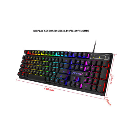 Wired RGB Backlit Gaming & Office Keyboard Mouse Set