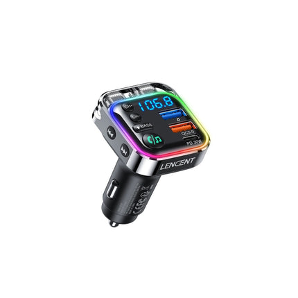 Bluetooth 5.3 FM Transmitter with 30W PD & QC3.0 Fast Charger