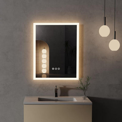 Espejo de baño antivaho con luz LED y función táctil inteligente