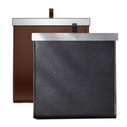 Luxury Waterproof Leather Car Trash Bin - Easy Install, Space-Saving & Magnetic Closure - Wnkrs