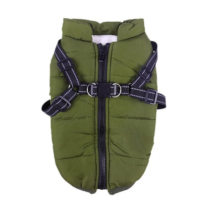 Vêtements pour chiens Manteau imperméable pour animaux de compagnie avec harnais