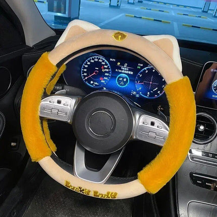 Colorful Plush Winter Steering Wheel Cover - Wnkrs