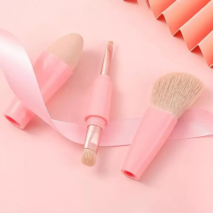 4-in-1 Multifunctional Detachable Makeup Brush Set - Portable Beauty Tools - Wnkrs