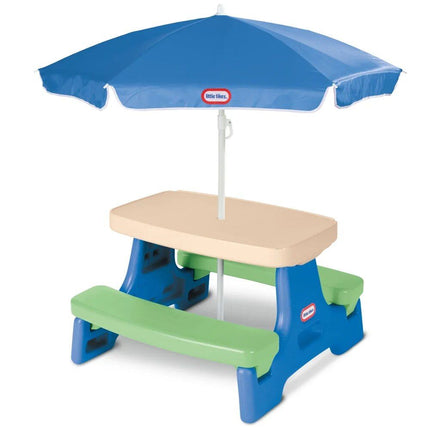 Kid-Friendly Picnic Table with UV Protection Umbrella - Wnkrs