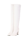 Tacones blancos gruesos