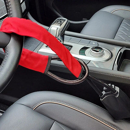 Universal Car Steering Wheel and Seat Belt Lock with Dual Keys - Wnkrs