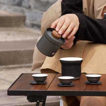 Juego de té portátil para acampar al aire libre