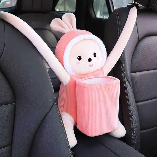 Cute Square Car Trash Bin - No-Lid Hanging Storage for Car Interiors - Wnkrs