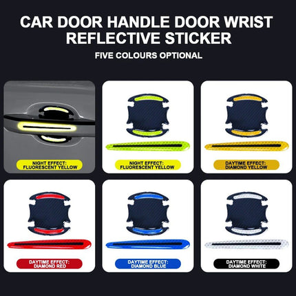 3D Carbon Fiber Car Door Handle Scratch Protector Stickers - Wnkrs