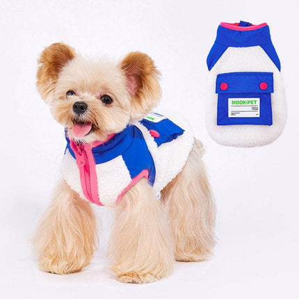 Chaleco Sherpa de poliéster para mascotas: ropa cálida de vellón para perros y gatos pequeños y medianos