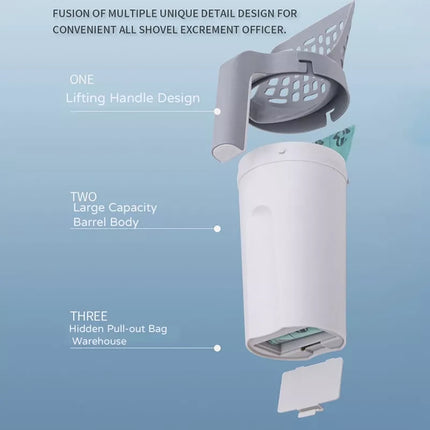 Efficient Self-Cleaning Cat Litter Scoop with Integrated Waste Bin - Wnkrs