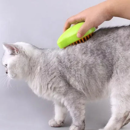 3-in-1 Steamy Cat Grooming Brush with USB Charging - Wnkrs