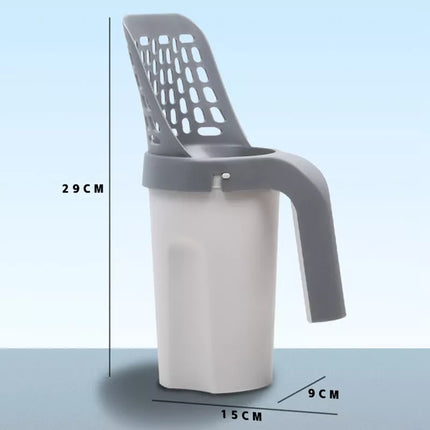 Efficient Self-Cleaning Cat Litter Scoop with Integrated Waste Bin - Wnkrs