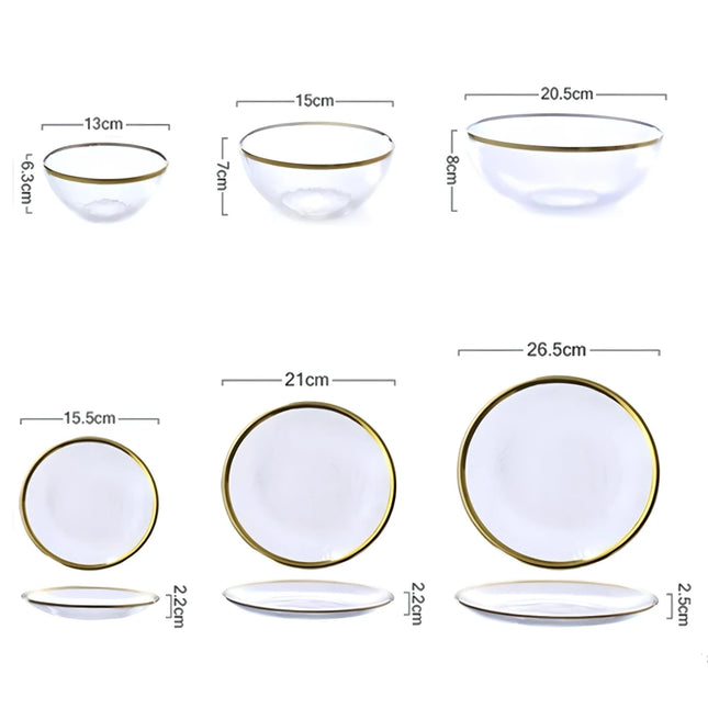 Platos de cena de vidrio nórdico occidental INS