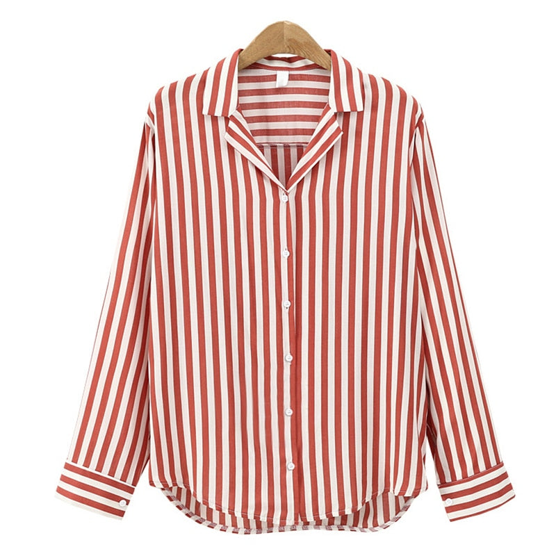 Women's Striped Long Sleeve Shirt