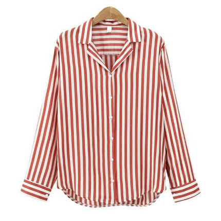 Women's Striped Long Sleeve Shirt - Wnkrs