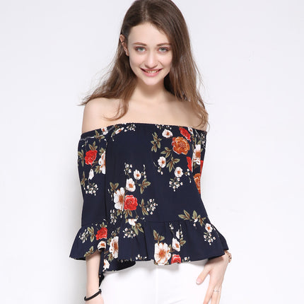 Romantic Summer Off-Shoulder Floral Women's Blouse - Wnkrs