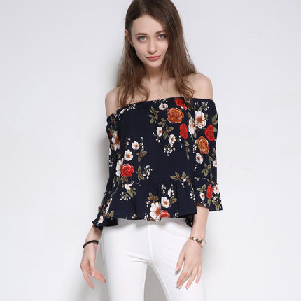 Romantic Summer Off-Shoulder Floral Women's Blouse - Wnkrs