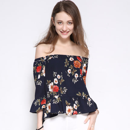 Romantic Summer Off-Shoulder Floral Women's Blouse - Wnkrs
