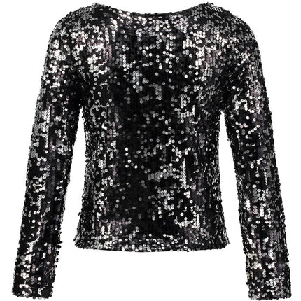 Women's Solid Color Sequined Blouse - Wnkrs