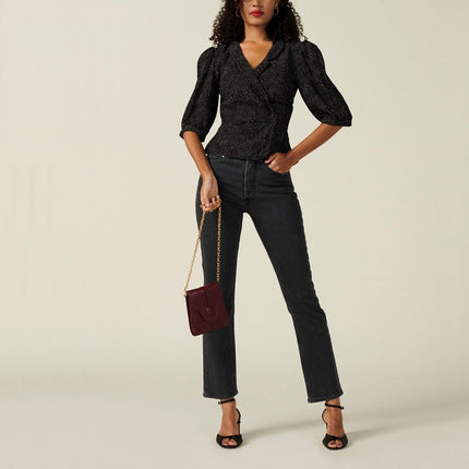 Women's Casual Dotted Short Sleeved Shirt - Wnkrs