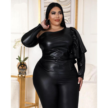 One Shoulder Top for Plus Size Women - Wnkrs