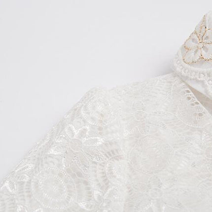 Women's Vintage  Lace Long Sleeved Blouse - Wnkrs