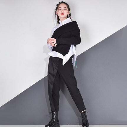 Women's Asymmetrical Casual Blouse - Wnkrs