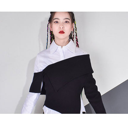 Women's Asymmetrical Casual Blouse - Wnkrs