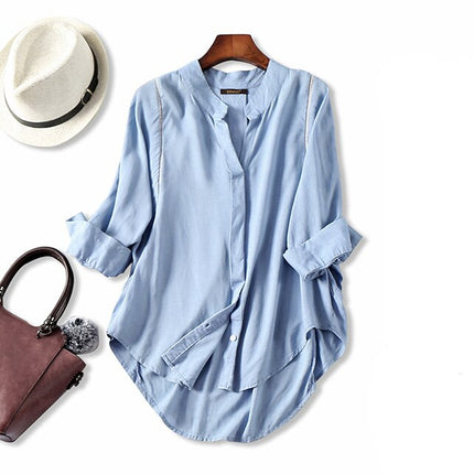 Women's Cotton and Linen Long Shirt - Wnkrs