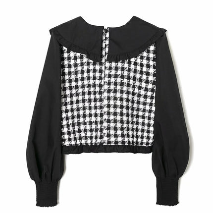 Women's Black and White Blouse - Wnkrs
