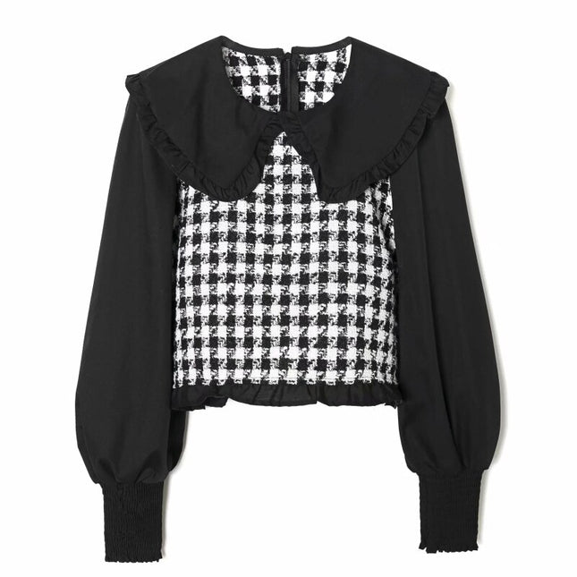 Women's Black and White Blouse - Wnkrs