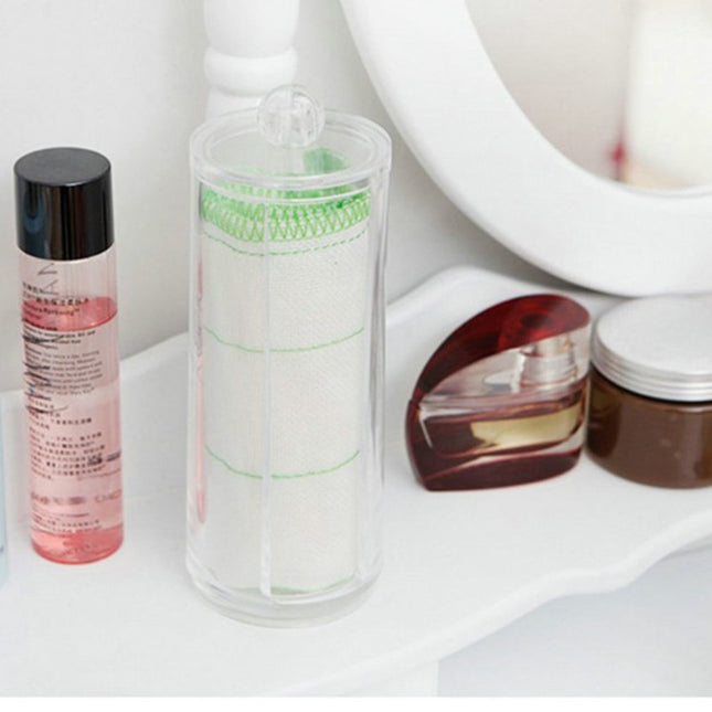 Round Shaped Transparent Cotton Pad Organizer - wnkrs