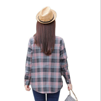 Women's Casual Plaided Shirt - Wnkrs