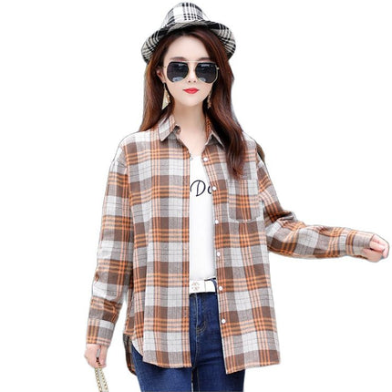 Women's Casual Plaided Shirt - Wnkrs