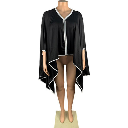 Black Batwing Half Sleeve Top - Wnkrs