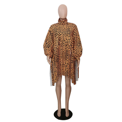 Turtleneck Loose Shirt for Plus Size Women - Wnkrs