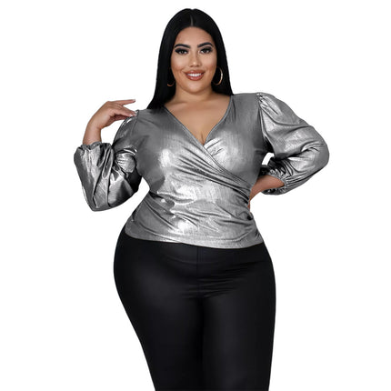 Perl Plus Shinny Blouse - Wnkrs