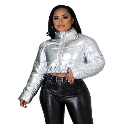 female Cropped Zipper Jacket - Wnkrs